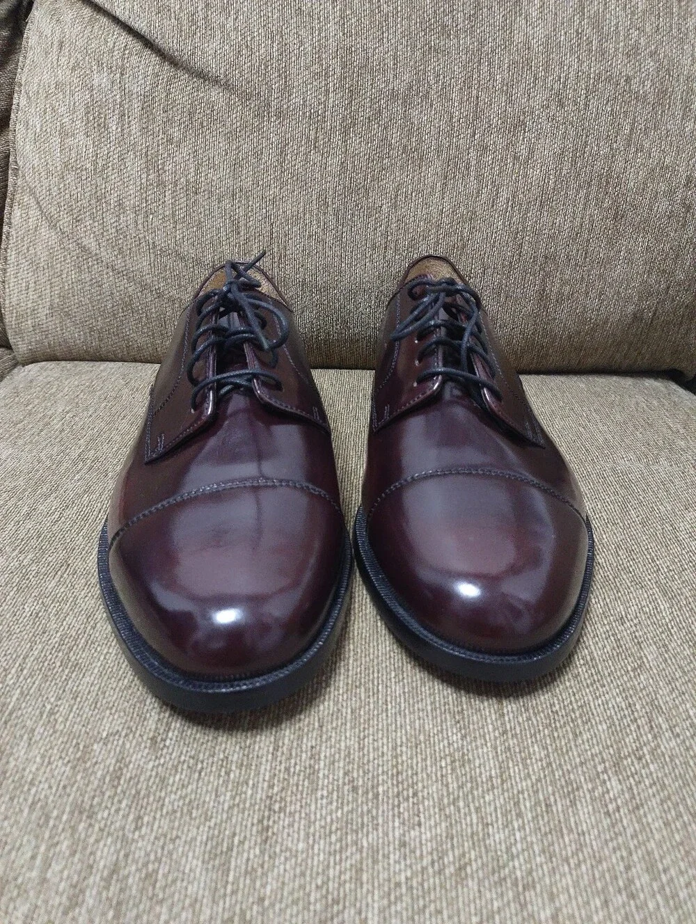 Cole Haan Men's Burgundy Leather Lace-Up Oxfords Size 11 D Dress Shoes